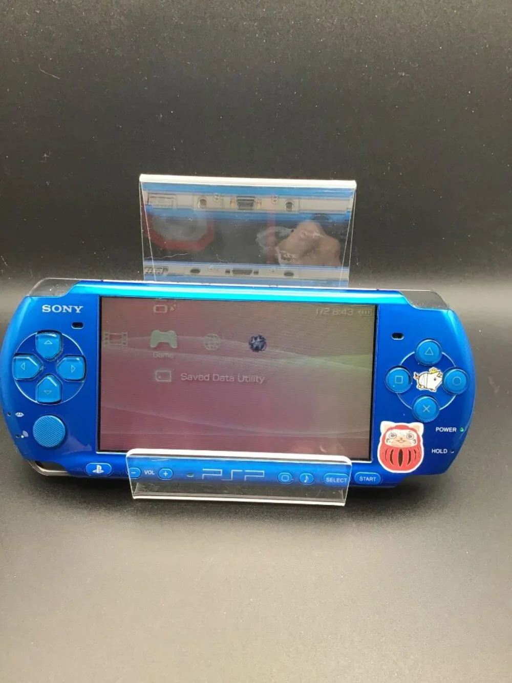 Sony PSP 3000 OEM Vibrant Blue w/New Battery & Charger Region Free Great Used
